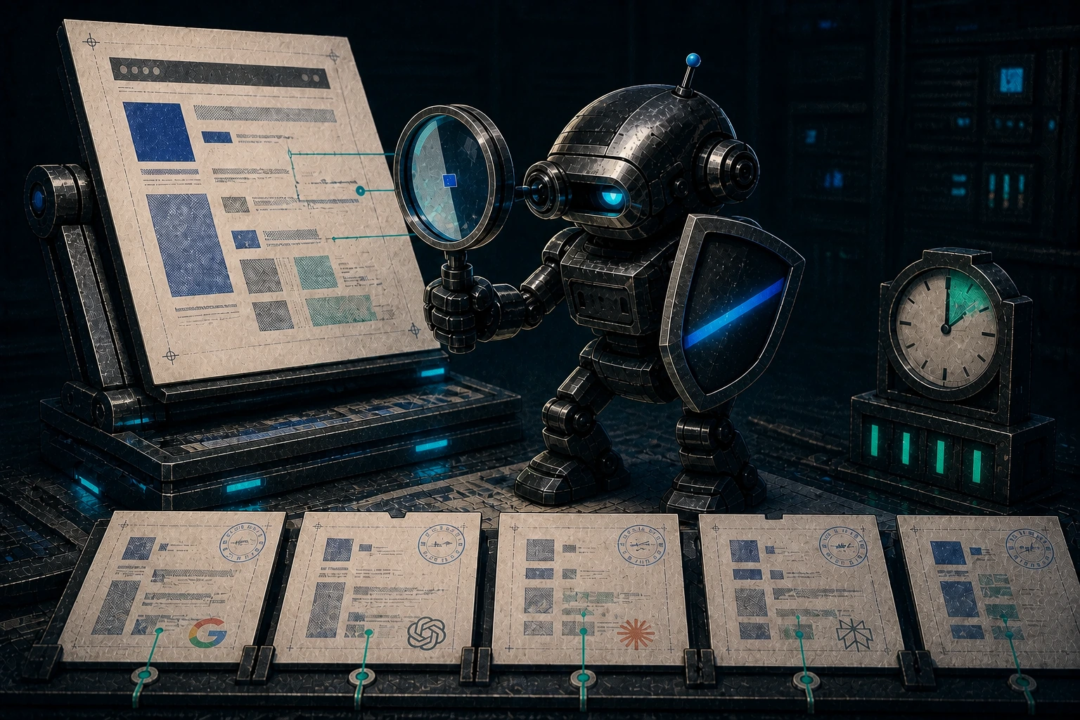 Proof compares an answer card with the source pages that support it.