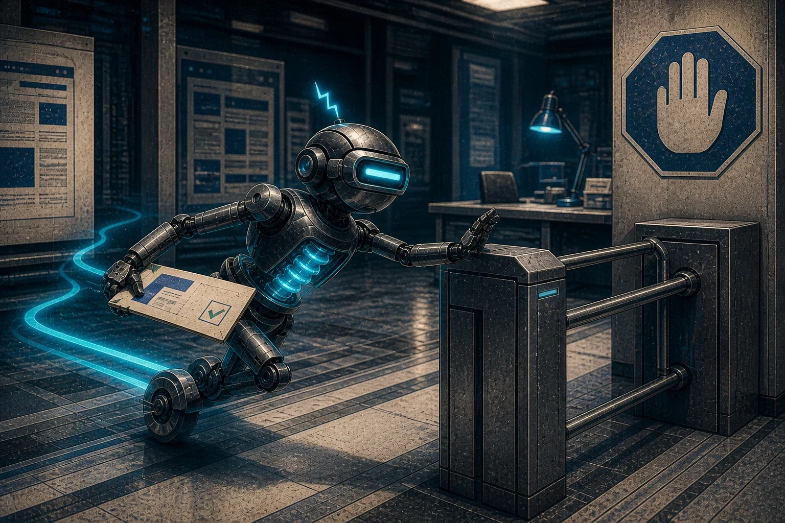 Relay pauses at a human approval gate while carrying a prepared work packet.